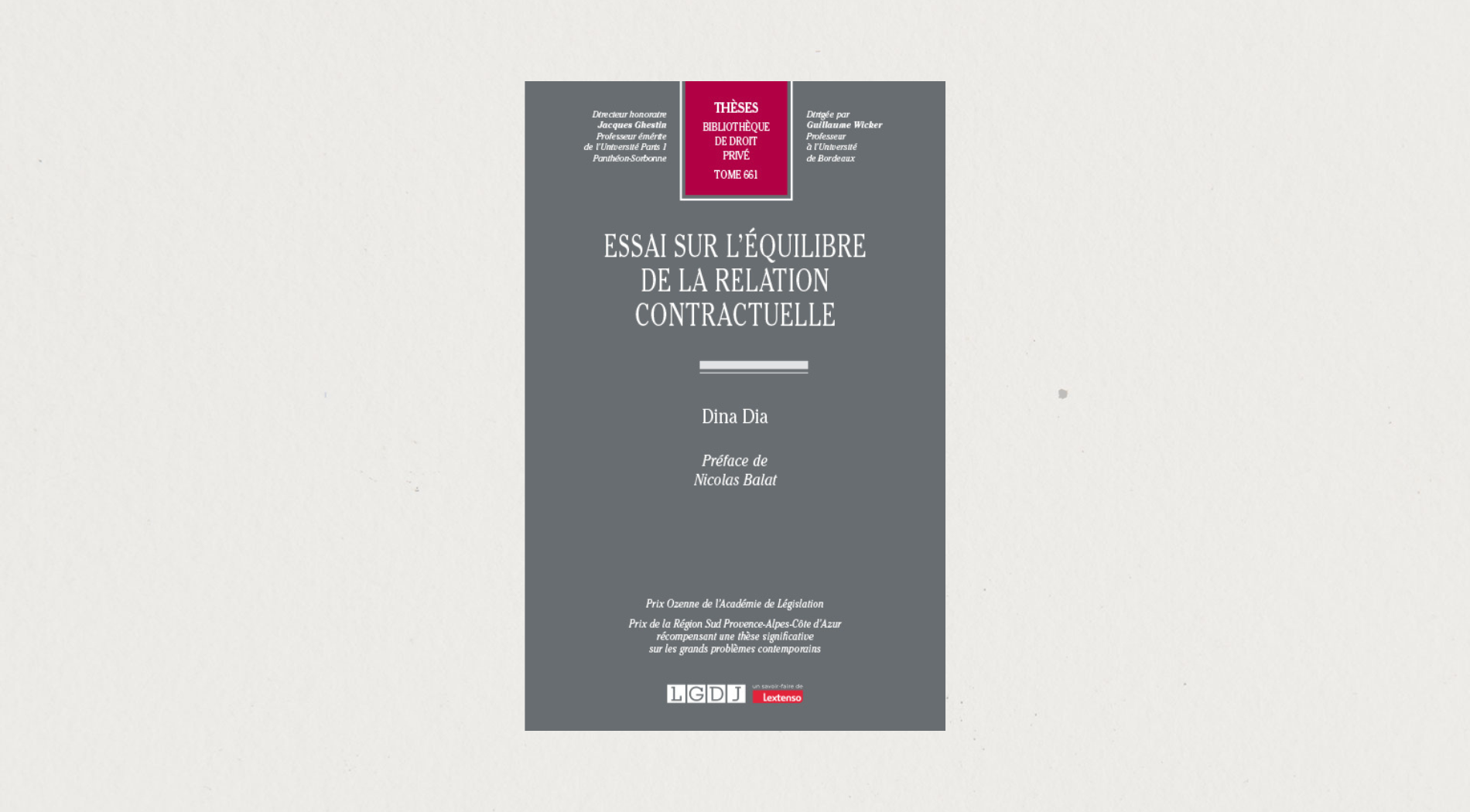 Illustration de l'article Essai sur l’équilibre de la relation contractuelle